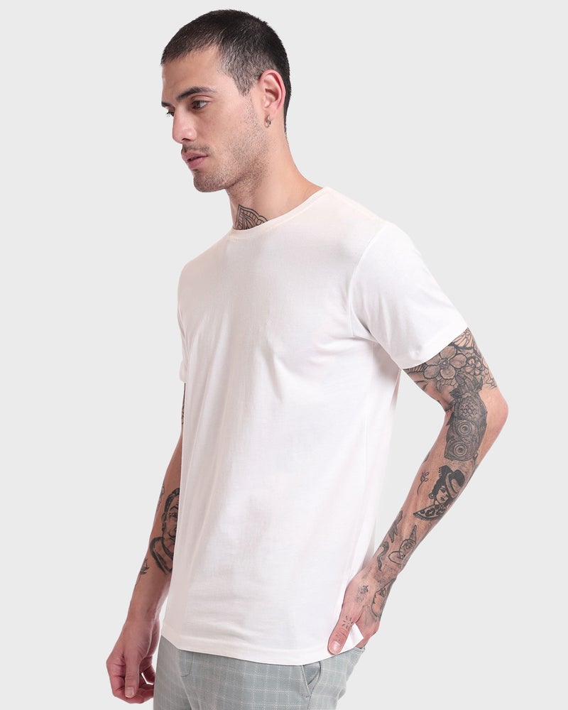 bewakoof Men's White T-shirt - Image 2